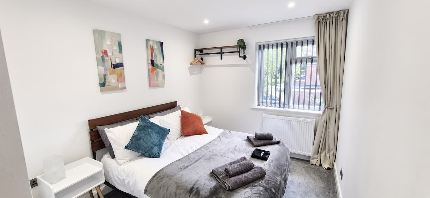 Double bedroom, made up for guests